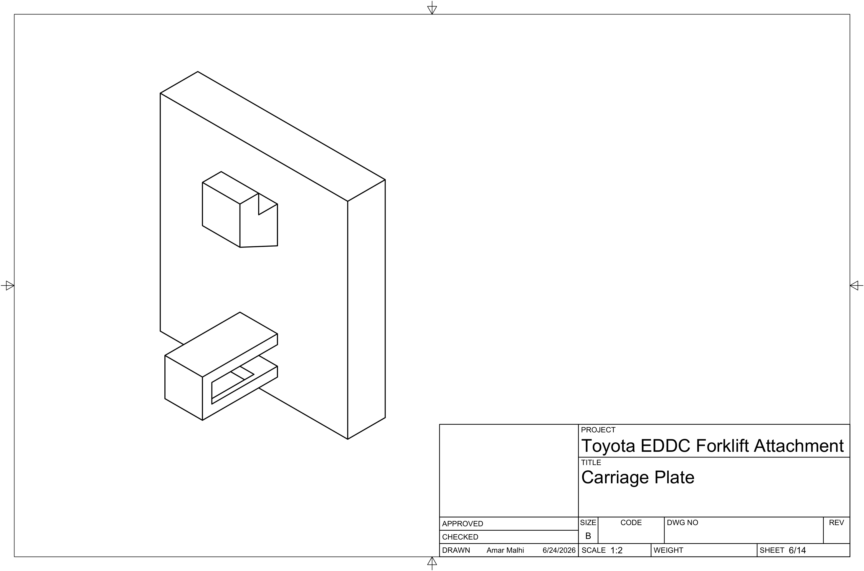 Carriage Plate — engineering drawing FA-SHT-006