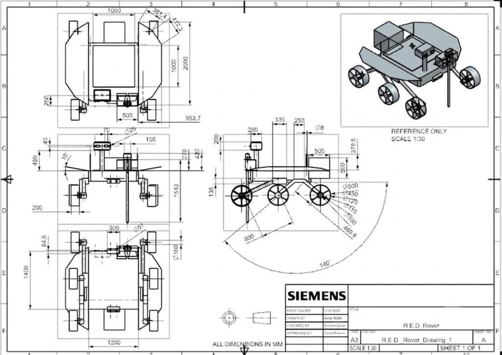 R.E.D. Rover — engineering drawing R.E.D._Rover_Drawing_1