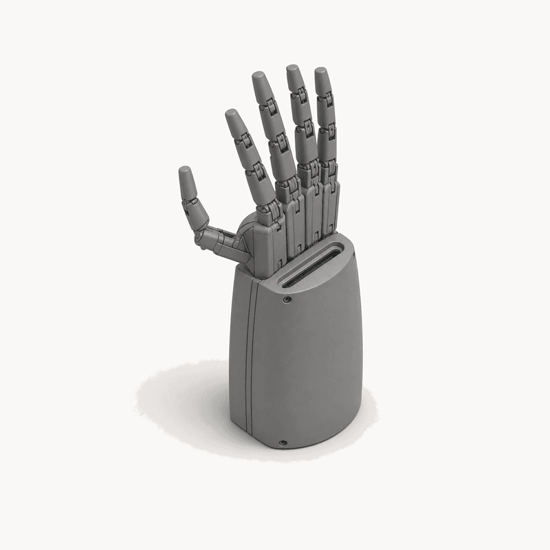 3D render of the myoelectric prosthetic hand