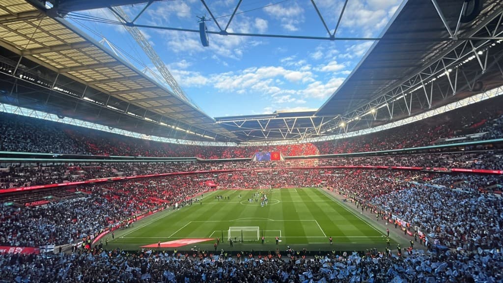 Crowd at Wembley Stadium during the FA Cup Final